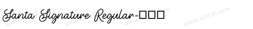 Santa Signature Regular字体转换
